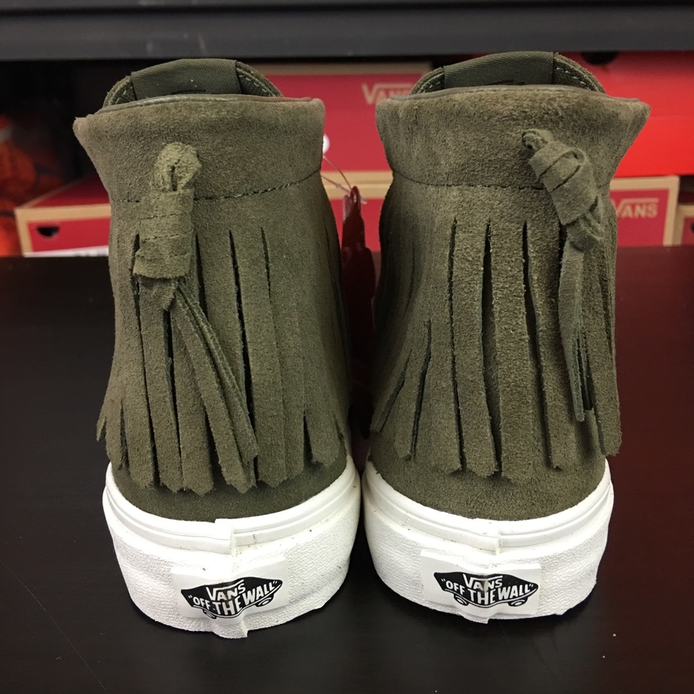 Vans Sk8 Hi Moccasin Ivy Green/White Womens New - Picture 4 of 5